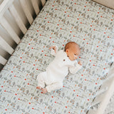 Premium Knit Fitted Crib Sheet - Trout