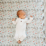 Premium Knit Fitted Crib Sheet - Trout