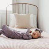 Newborn Knotted Gown - Violet