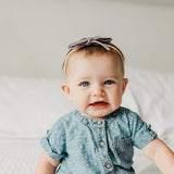 Ribbon Baby Bow - Violet