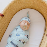 Knit Swaddle Blanket - Leo