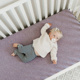 Premium Knit Fitted Crib Sheet - Violet