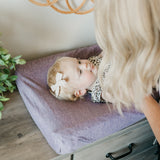 Premium Knit Diaper Changing Pad Cover - Violet