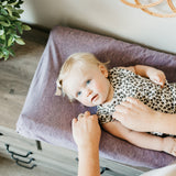 Premium Knit Diaper Changing Pad Cover - Violet