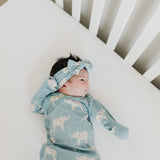 Newborn Knotted Gown - Peanut