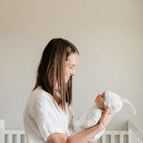 Knit Swaddle Blanket - Coral