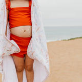 Premium Baby Knit Hooded Towel - Coral