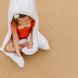 Premium Baby Knit Hooded Towel - Coral