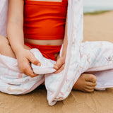 Premium Baby Knit Hooded Towel - Coral