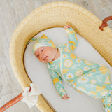 Top Knot Hat - Lemon