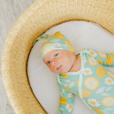 Top Knot Hat - Lemon