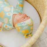 Top Knot Hat - Lemon