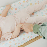 Premium Knit Diaper Changing Pad Cover - Daisy