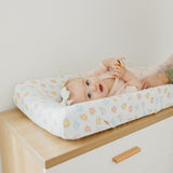 Premium Knit Diaper Changing Pad Cover - Daisy
