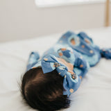 Knit Headband Bow - Cookie Monster