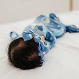 Knit Headband Bow - Cookie Monster