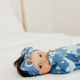 Knit Headband Bow - Cookie Monster