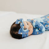 Knit Headband Bow - Cookie Monster