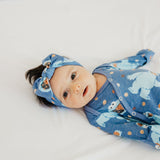 Knit Headband Bow - Cookie Monster
