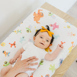 Premium Knit Diaper Changing Pad Cover - Sesame Friends