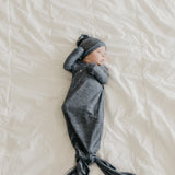 Newborn Knotted Gown - Denim