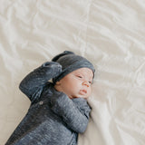 Newborn Knotted Gown - Denim