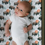 Premium Knit Diaper Changing Pad Cover - Bison