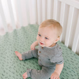 Premium Knit Fitted Crib Sheet - Poe