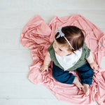 Knit Swaddle Blanket - Darling Single - Copper Pearl - 3