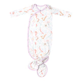 Newborn Knotted Gown - Coral