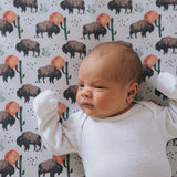 Premium Knit Fitted Crib Sheet - Bison