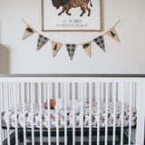 Premium Knit Fitted Crib Sheet - Bison