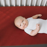 Premium Knit Fitted Crib Sheet - Rust