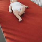 Premium Knit Fitted Crib Sheet - Rust