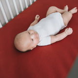 Premium Knit Fitted Crib Sheet - Rust