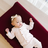Premium Knit Diaper Changing Pad Cover - Ruby
