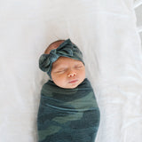 Knit Headband Bow - Hunter
