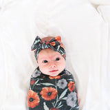 Knit Headband Bow - Poppy