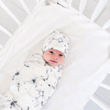 Top Knot Hat - Marble