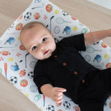 Premium Knit Diaper Changing Pad Cover - Varsity