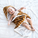 Premium Baby Knit Hooded Towel - Camel