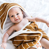 Premium Baby Knit Hooded Towel - Camel