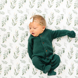 Premium Knit Fitted Crib Sheet - Fern
