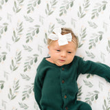 Premium Knit Fitted Crib Sheet - Fern