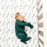 Premium Knit Fitted Crib Sheet - Fern