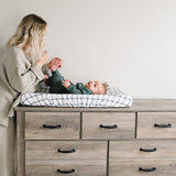 Premium Knit Diaper Changing Pad Cover - Ledger