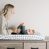 Premium Knit Diaper Changing Pad Cover - Ledger