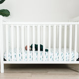 Premium Knit Fitted Crib Sheet - Pacific