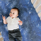 Premium Knit Fitted Crib Sheet - Galaxy