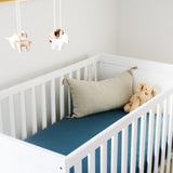 Premium Knit Fitted Crib Sheet - Steel